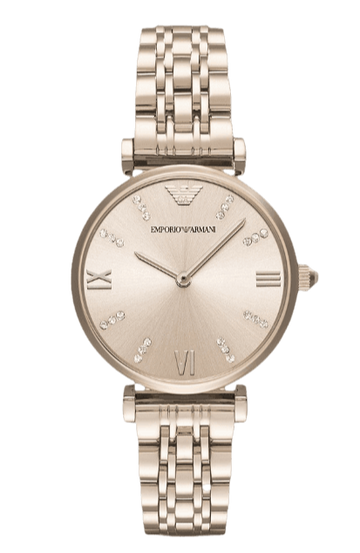 Shop Authentic Emporio Armani T-Bar Gianni Rose Gold Dial Rose Gold Steel Strap Watch For Women - AR11059 - Luxxuri