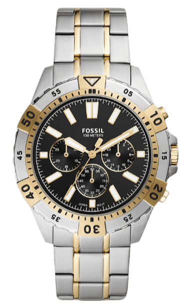  Shop Authentic Fossil Garrett Analog Black Dial Two Tone Steel Strap Watch for Men - FS5771 - Luxxuri