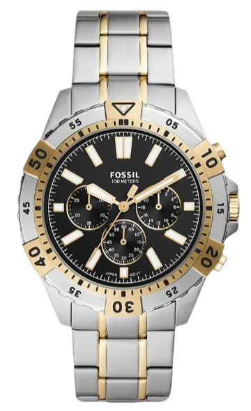  Shop Authentic Fossil Garrett Analog Black Dial Two Tone Steel Strap Watch for Men - FS5771 - Luxxuri