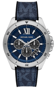  Shop Authentic Michael Kors Brecken Chronograph Blue Dial Blue Rubber Strap Watch For Men - MK8923 - Luxxuri
