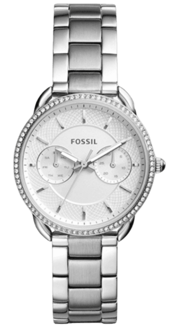  Shop Authentic Fossil Tailor White Dial Silver Steel Strap Watch for Women - ES4262 - Luxxuri