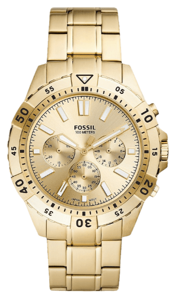  Shop Authentic Fossil Garrett Chronograph Gold Dial Gold Steel Strap Watch for Men - FS5772 - Luxxuri