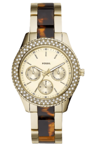  Shop Authentic Fossil Stella Multifunction Gold Dial Two Tone Steel Strap Watch for Women - ES4756 - Luxxuri