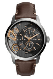  Shop Authentic Fossil Townsman Automatic Black Dial Brown Leather Strap Watch for Men -  ME1163 - Luxxuri