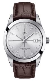  Shop Authentic Tissot Gentleman Powermatic 80 Silicium Silver Dial Brown Leather Strap Watch For Men - T127.407.16.031.01 - Luxxuri