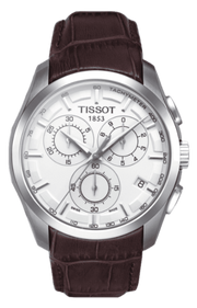  Shop Authentic Tissot Couturier Chronograph White Dial Brown Leather Strap Watch For Men - T035.617.16.031.00 - Luxxuri