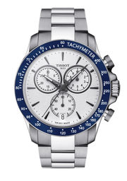  Shop Authentic Tissot V8 Quartz T Sport Chronograph White Dial Silver Steel Strap Watch For Men - T106.417.11.031.00 - Luxxuri
