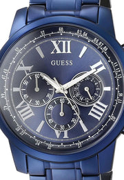  Shop Authentic Guess Horizon Chronograph Black Dial Blue Steel Strap Watch For Men - W0379G5 - Luxxuri