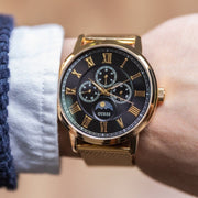  Shop Authentic Guess Delancy Black Dial Gold Mesh Bracelet Watch for Men - W0871G2 - Luxxuri