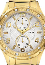  Shop Authentic Guess Siren Diamonds Silver Dial Gold Steel Strap Watch for Women - W0442L2 - Luxxuri