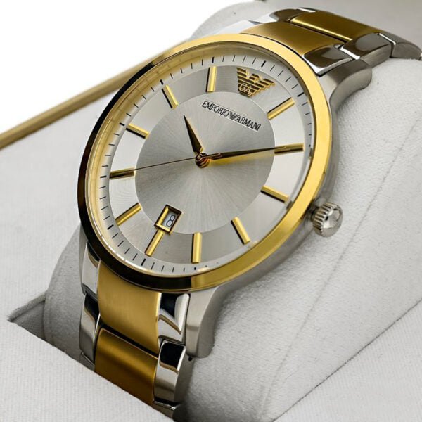  Shop Authentic Emporio Armani Renato Silver Dial Two Tone Steel Strap Watch For Men - AR2449 - Luxxuri