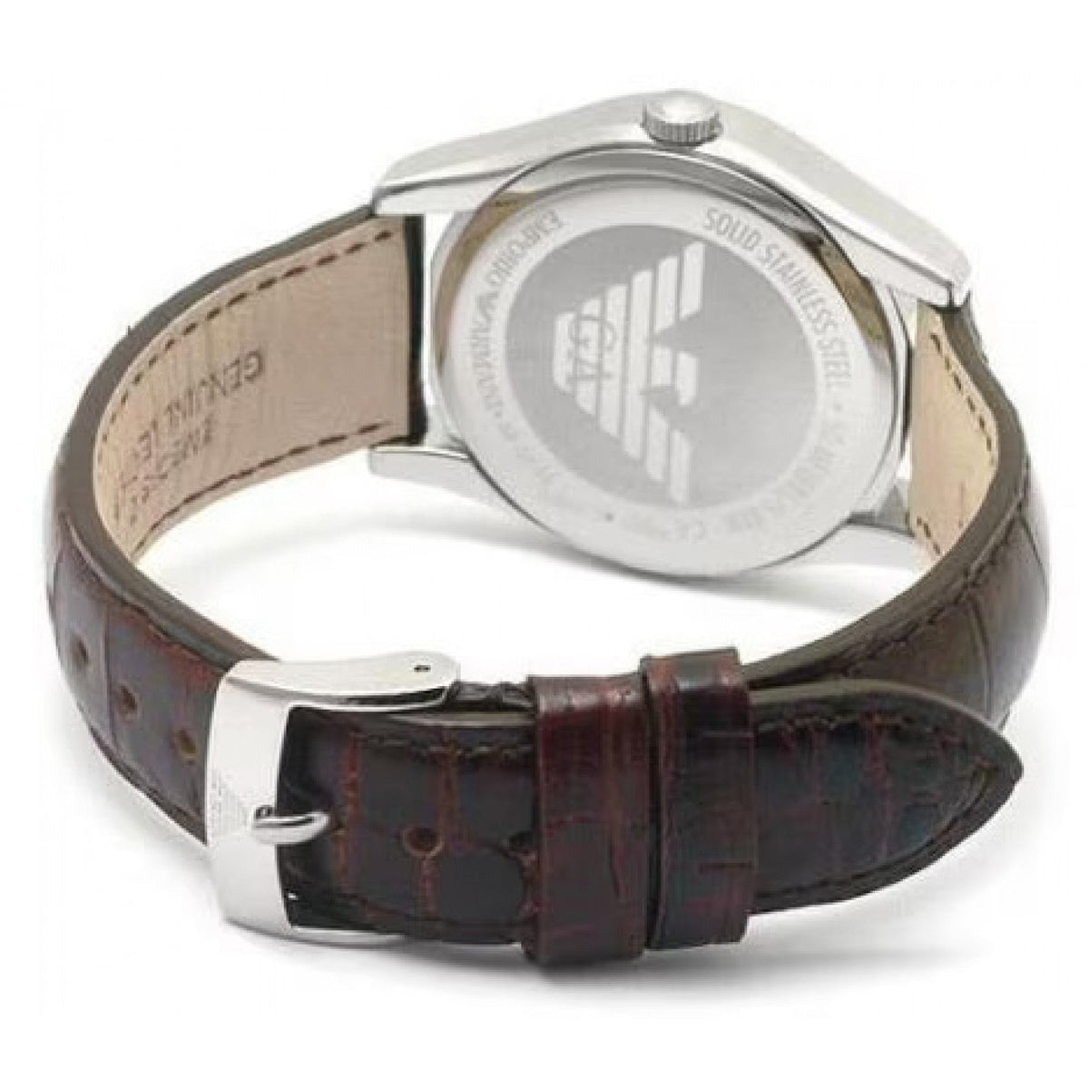  Shop Authentic Emporio Armani Classic Quartz Beige Dial Brown Leather Strap Watch For Men - AR0646 - Luxxuri