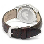  Shop Authentic Emporio Armani Classic Quartz Beige Dial Brown Leather Strap Watch For Men - AR0646 - Luxxuri