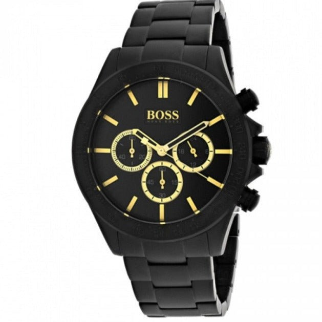  Shop Authentic Hugo Boss Ikon Black Dial Black Steel Strap Watch for Men - 1513278 - Luxxuri