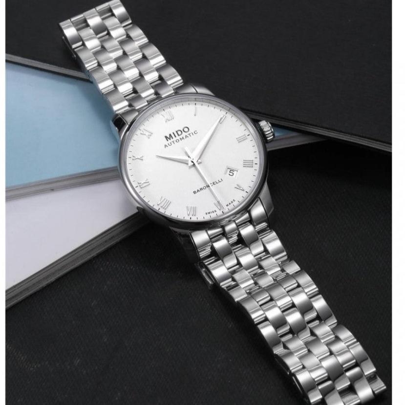  Shop Authentic Mido Baroncelli II Automatic White Dial Silver Steel Strap Watch For Men - M8600.4.26.1 - Luxxuri