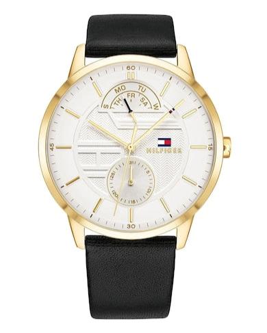  Shop Authentic Tommy Hilfiger Hunter White Dial Black Leather Strap Watch for Men - 1791606 - Luxxuri