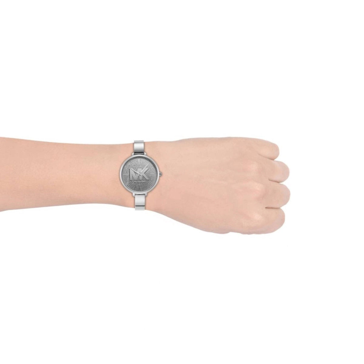  Shop Authentic Michael Kors Charley Quartz Crystals Silver Dial Silver Steel Strap Watch For Women - MK4432 - Luxxuri