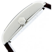  Shop Authentic Calvin Klein Window Silver Dial Brown Leather Strap Watch for Women - K2M23126 - Luxxuri