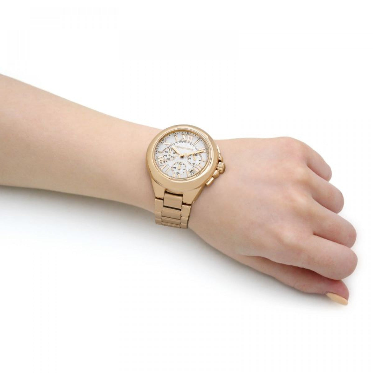  Shop Authentic Michael Kors Camille Chronograph White Dial Gold Steel Strap Watch For Women - MK7270 - Luxxuri