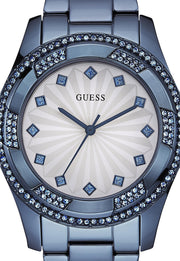  Shop Authentic Guess Pinwheel Analog Silver Dial Blue Steel Strap Watch for Women - W0702L1 - Luxxuri