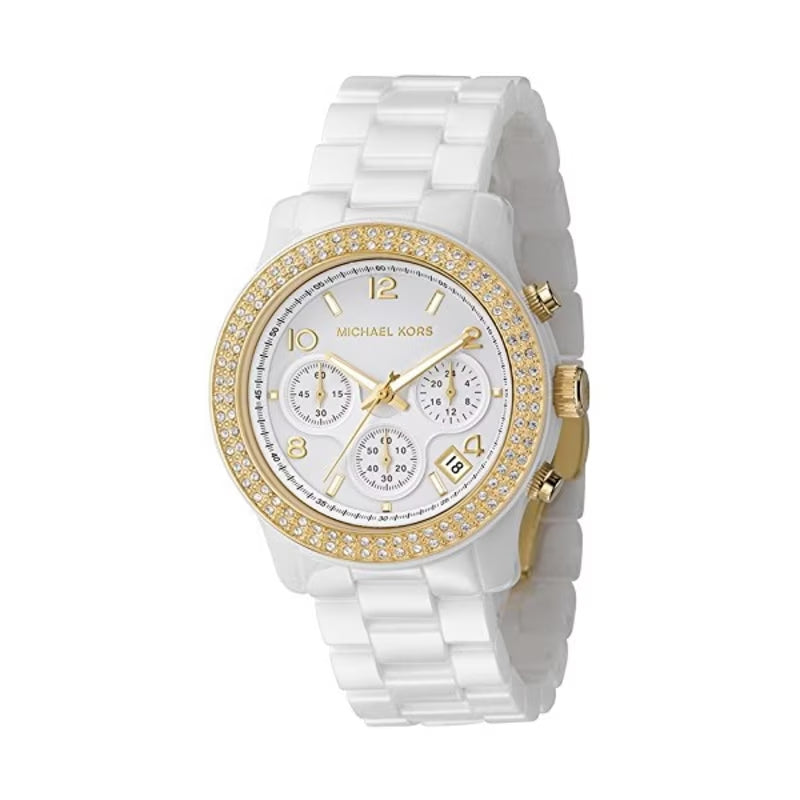  Shop Authentic Michael Kors Runway White Dial White Steel Strap Watch for Women - MK5237 - Luxxuri