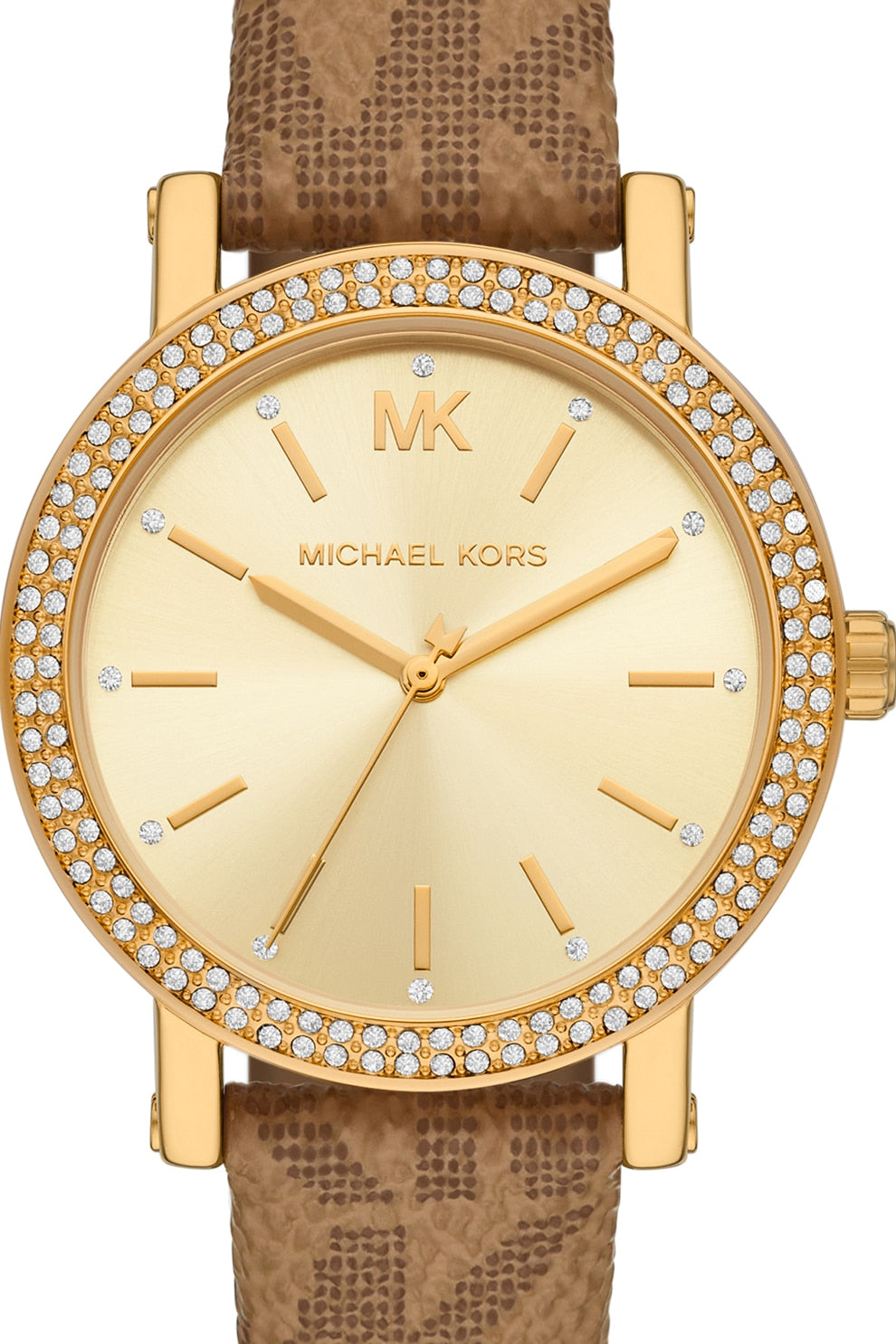  Shop Authentic Michael Kors Quartz Gold Dial Brown Leather Strap Watch For Women - MKO1026 - Luxxuri