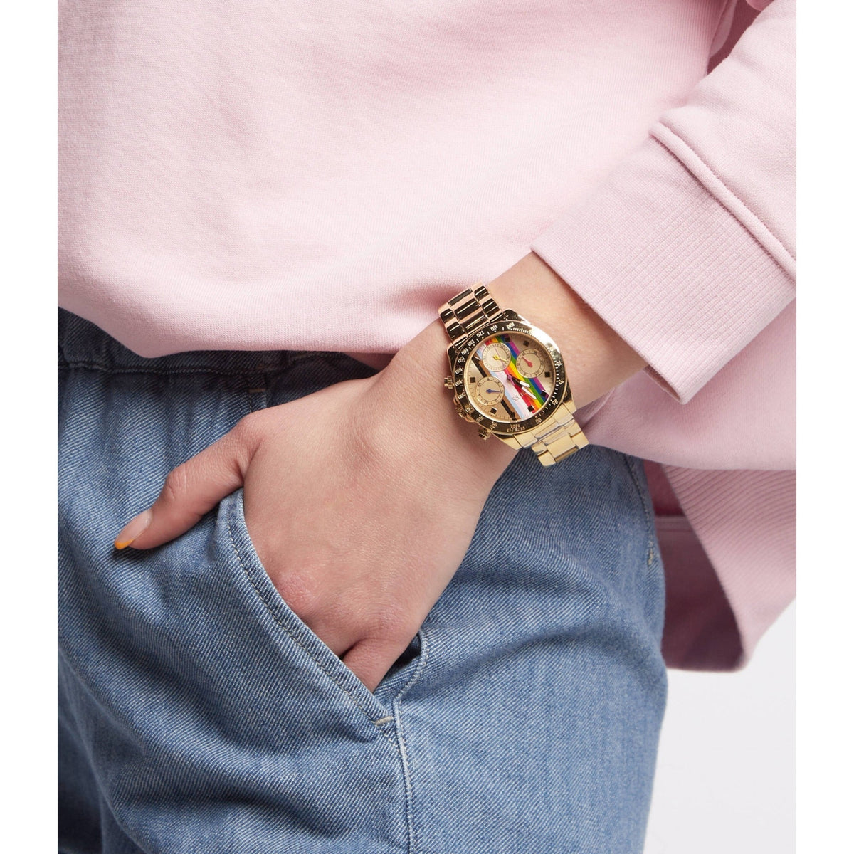  Shop Authentic Guess Eclipse Multifunction Gold Dial Gold Steel Strap Watch for Women - GW0433L1 - Luxxuri
