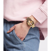  Shop Authentic Guess Eclipse Multifunction Gold Dial Gold Steel Strap Watch for Women - GW0433L1 - Luxxuri