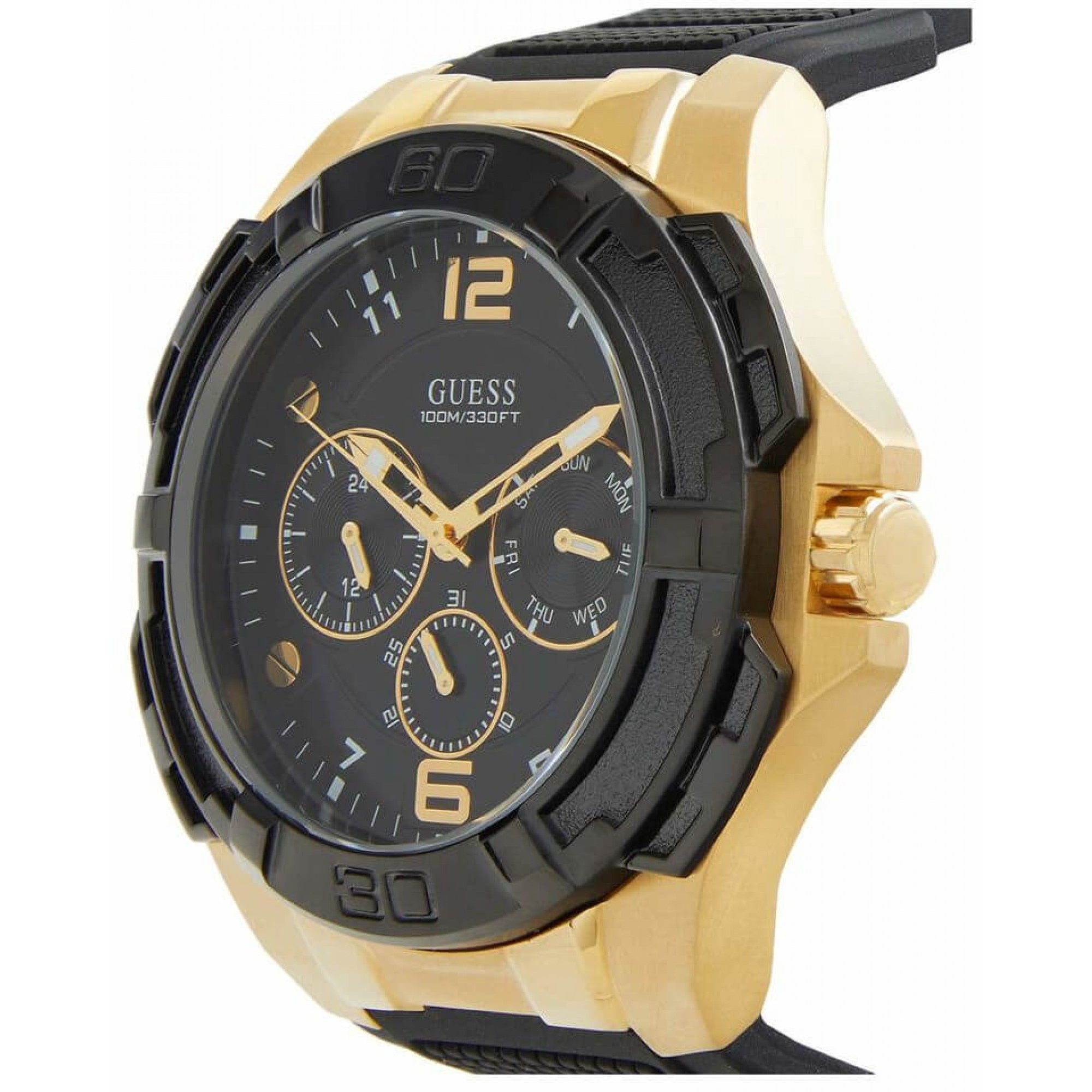  Shop Authentic Guess Genesis Chronograph Black Dial Black Silicone Strap Watch For Men - GW0100G1 - Luxxuri
