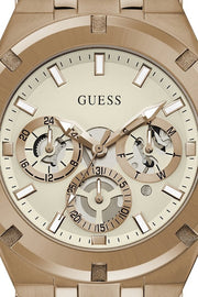  Shop Authentic Guess Analog Multifunction White Dial Brown Leather Strap Watch for Men - GW0262G3 - Luxxuri