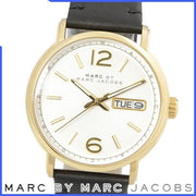  Shop Authentic Marc Jacobs Fergus White Dial Black Leather Strap Watch for Men - MBM5081 - Luxxuri