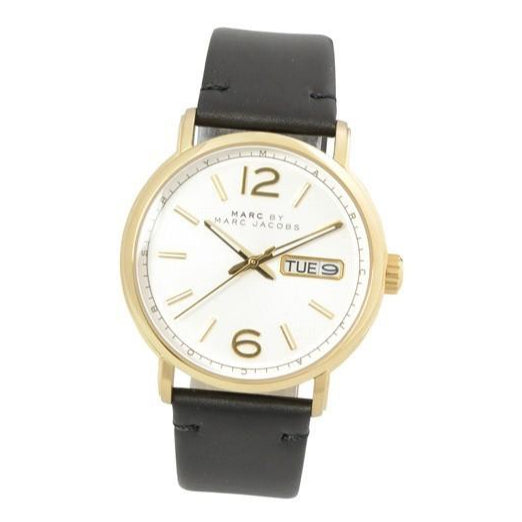  Shop Authentic Marc Jacobs Fergus White Dial Black Leather Strap Watch for Men - MBM5081 - Luxxuri