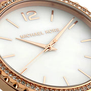  Shop Authentic Michael Kors Layton Three-Hand White Dial Pink Leather Strap Watch for Women - MK2909 - Luxxuri