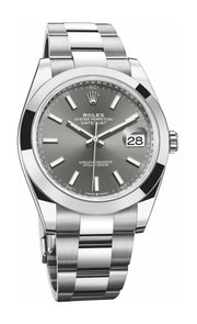  Shop Authentic Rolex Datejust 41 Oyster Grey Dial Oystersteel Strap Watch for Men - M126300-0007 - Luxxuri