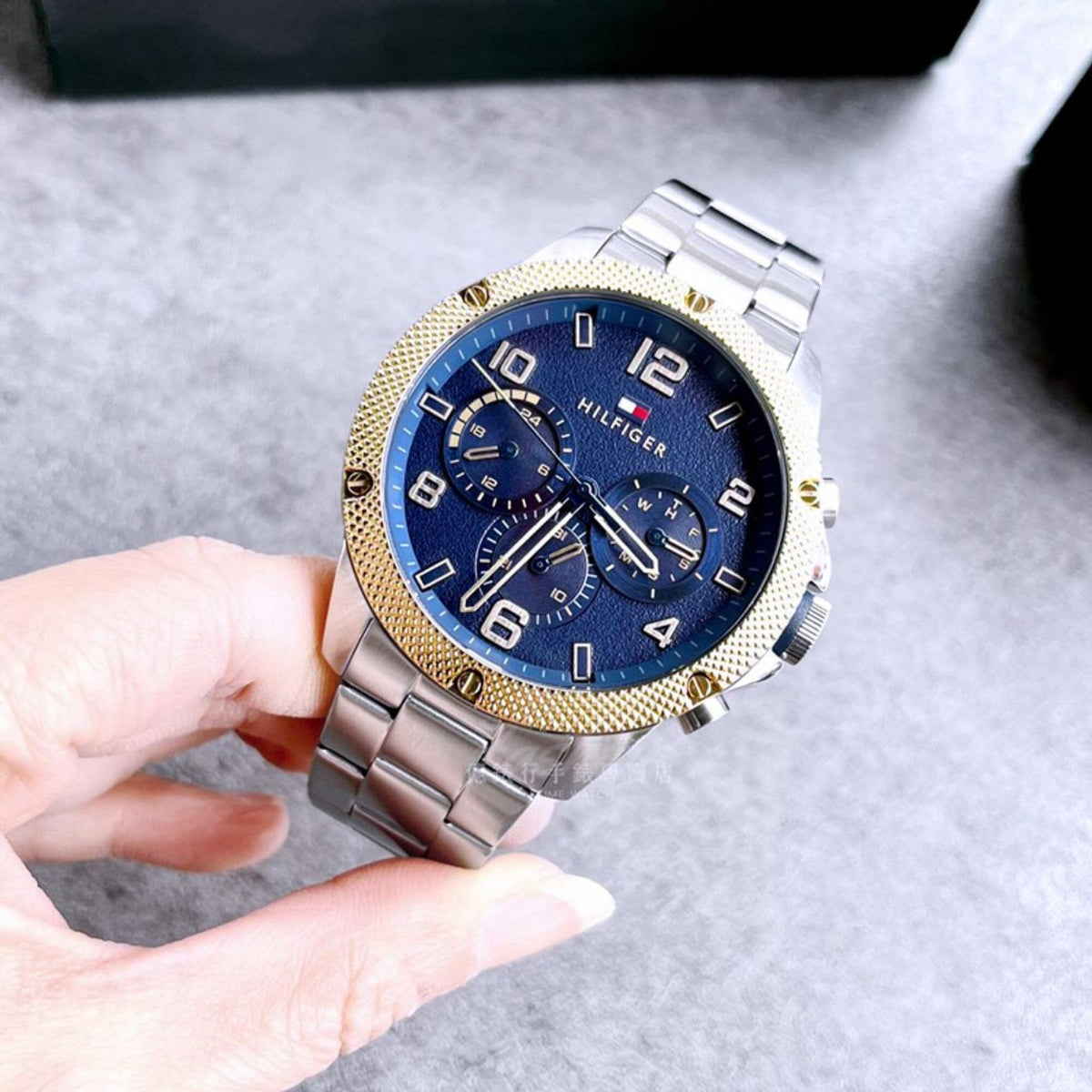  Shop Authentic Tommy Hilfiger Blaze Chronograph Blue Dial Silver Steel Strap Watch for Men - 1792031 - Luxxuri