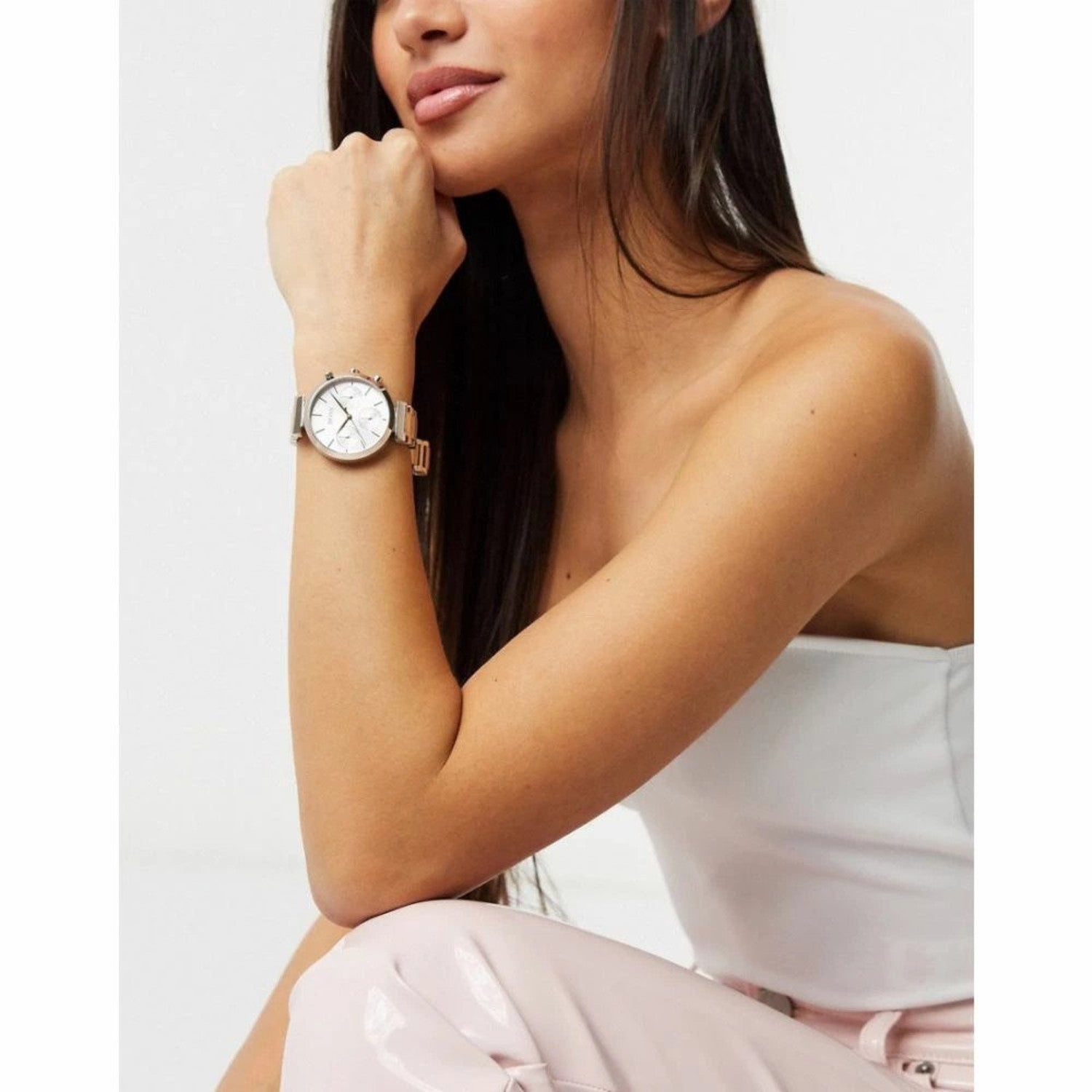  Shop Authentic Hugo Boss Flawless Quartz White Dial Gold Steel Strap Watch for Women -1502531 - Luxxuri