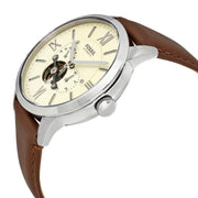  Shop Authentic Fossil Townsman Automatic White Dial Brown Leather Strap Watch for Men - ME3064 - Luxxuri