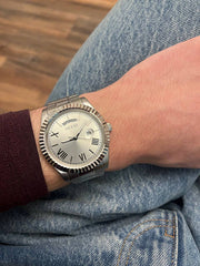  Shop Authentic Guess Connoisseur Silver Dial Silver Steel Strap Watch for Men - GW0265G6 - Luxxuri