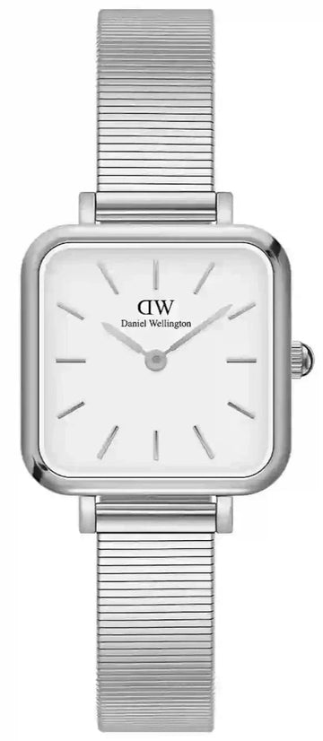  Shop Authentic Daniel Wellington Quadro Studio White Dial Silver Mesh Bracelet Watch For Women - DW00100521 - Luxxuri