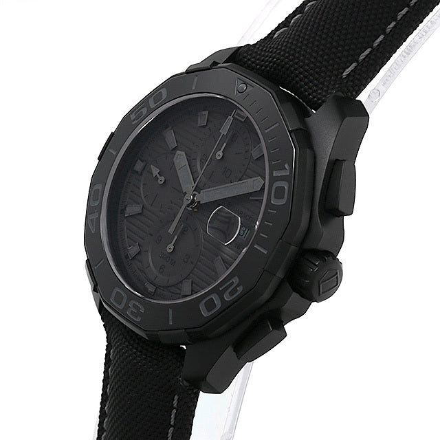  Shop Authentic Tag Heuer Aquaracer Automatic Chronograph Special Edition Titanium Grey Dial Black Leather Strap Watch for Men - CAY218B.FC6370 - Luxxuri