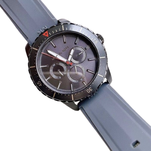  Shop Authentic Michael Kors Cunningham Multifunction Grey Dial Grey Rubber Strap Watch For Men - MK7164 - Luxxuri