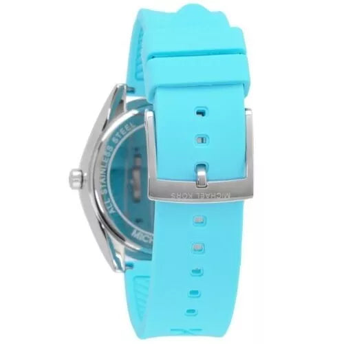 Shop Authentic Michael Kors Janelle Quartz Blue Dial Blue Rubber Strap Watch For Women - MK7350 - Luxxuri