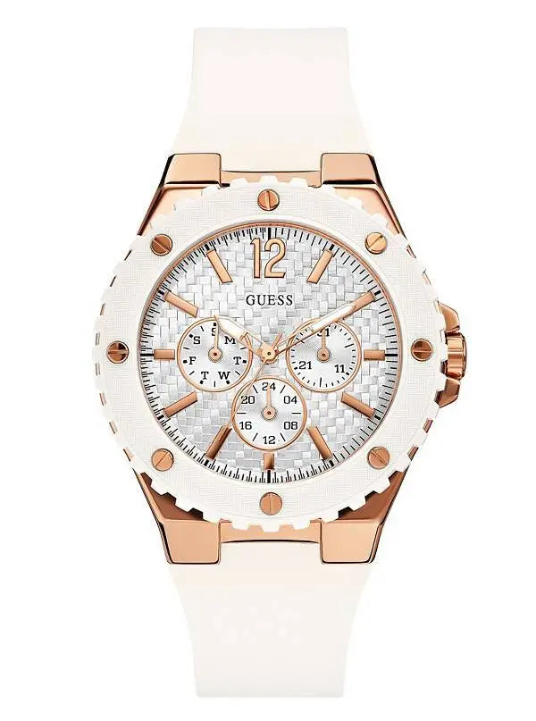 Shop Authentic Guess Overdrive Analog White Dial White Rubber Strap Watch for Women - W10614L2 - Luxxuri
