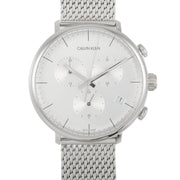  Shop Authentic Calvin Klein High Noon Silver Dial Silver Mesh Bracelet Watch for Men - K8M27126 - Luxxuri