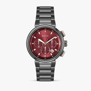  Shop Authentic Hugo Boss One Chronograph Red Dial Grey Steel Strap Watch For Men - 1514000 - Luxxuri