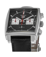  Shop Authentic Tag Heuer Monaco Automatic Chronograph Black Dial Black Leather Strap Watch for Men - CBL2113.FC6177 - Luxxuri