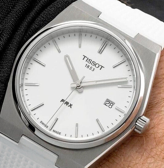  Shop Authentic Tissot PRX 40 White Dial White Rubber Strap Watch For Men -  T137.410.17.011.00 - Luxxuri