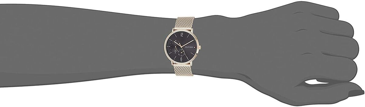  Shop Authentic Tommy Hilfiger Brooklyn Grey Dial Gold Mesh Bracelet Watch for Men - 1791506 - Luxxuri