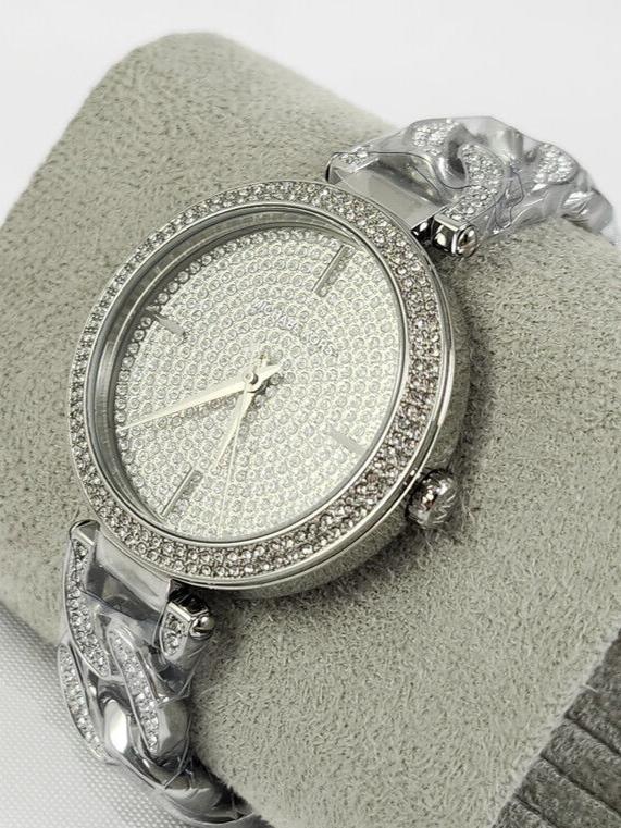  Shop Authentic Michael Kors Catelyn Quartz Crystals Silver Dial Silver Steel Strap Watch For Women - MK4675 - Luxxuri