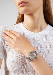  Shop Authentic Versace Palazzo Empire Silver Dial Silver Mesh Bracelet Watch for Women - VEDV00419 - Luxxuri
